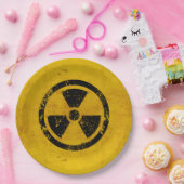 Assiettes En Carton Joyeux Halloween Avertissement de radiations de da (Fête)