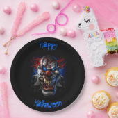 Assiettes En Carton Joyeux Halloween bleu yeux mal Clown (Fête)
