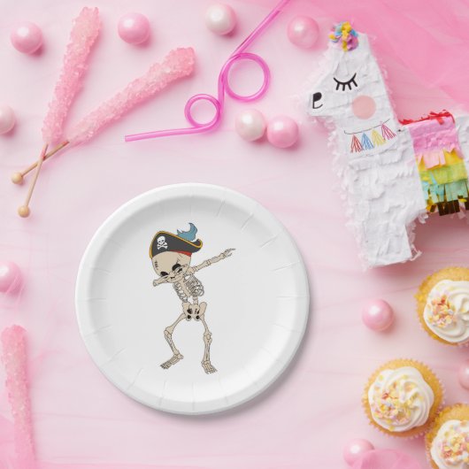 Assiettes En Carton Joyeux Halloween Dab Skeleton Pirate Party (Fête)