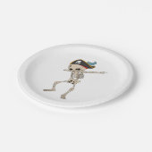 Assiettes En Carton Joyeux Halloween Dab Skeleton Pirate Party (Angle)