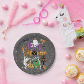 Assiettes En Carton Joyeux Halloween Enfants mignonnes et Éffrayants (Fête)