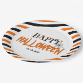 Assiettes En Carton Joyeux Halloween Motif noir et orange (Angle)