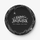 Assiettes En Carton Joyeux Halloween Spider Manger Boire Soyez effraya (Devant)