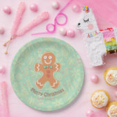 Assiettes En Carton Joyeux homme en pain d'épice Joyeux Noël (Fête)