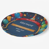Assiettes En Carton Joyeux Invitation d'anniversaire (Angle)