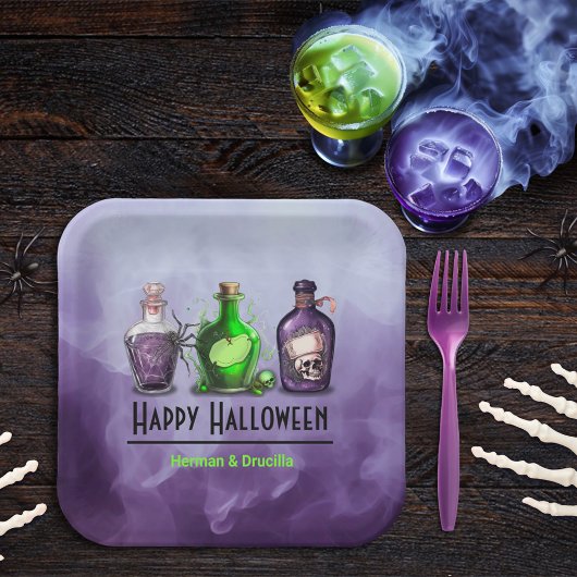 Assiettes En Carton Joyeux Jar d'apothecaire d'Halloween