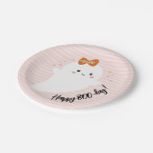 Assiettes En Carton Joyeux Jour de la BOO Halloween Anniversaire (Angle)