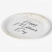 Assiettes En Carton Joyeux Jour des Mères Script & Gold Parties scinti (Angle)