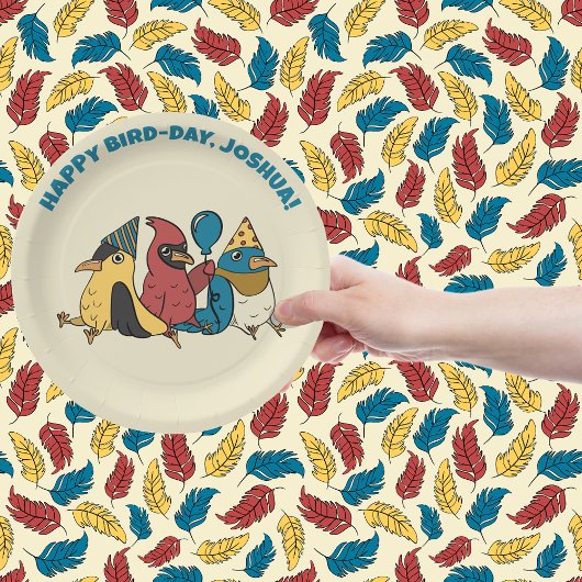 Assiettes En Carton Joyeux Jour des Oiseaux Cartoon Oiseaux à thème An