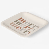 Assiettes En Carton Joyeux Joyeux Fête de Noël (Angulaire)