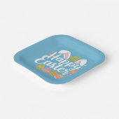 Assiettes En Carton Joyeux Joyeux Jour de lapin lapin de Pâques (Angulaire)