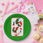 Assiettes En Carton joyeux krampus de Noël père Noël (Fête)