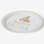 Assiettes En Carton Joyeux Lapin de Pâques (Angle)