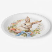 Assiettes En Carton Joyeux Lapin de Pâques (Angle)