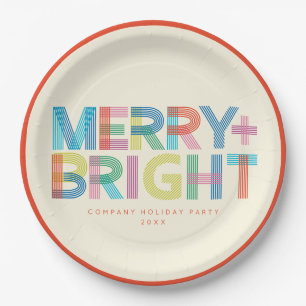 Assiettes En Carton Joyeux Lins + Bright holiday typography