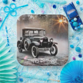 Assiettes En Carton Joyeux modèle d'anniversaire A voiture (Fête)