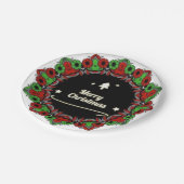 Assiettes En Carton Joyeux modèles de mandala de Noël (Angle)