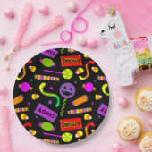 Assiettes En Carton Joyeux Motif de bonbons Halloween (Fête)