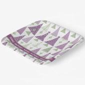 Assiettes En Carton Joyeux Motif de Noël vert violet #25 ID1009 (Angulaire)