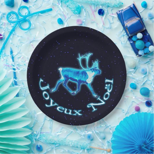 Assiettes En Carton Joyeux Noё l - Caribou bleu (rennes) (Fête)