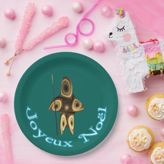 Assiettes En Carton Joyeux Noё l - Chasseur inuit fragile (Fête)