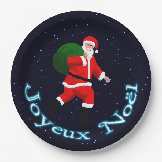 Assiettes En Carton Joyeux Noё l - Père Noël (Devant)