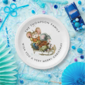 Assiettes En Carton Joyeux Noël à Mice Sleigh (Fête)