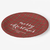 Assiettes En Carton Joyeux Noël à plat classique - (Angle)