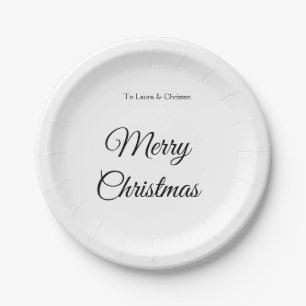 Assiettes En Carton Joyeux Noël ajouter le nom texte personnalisé cade