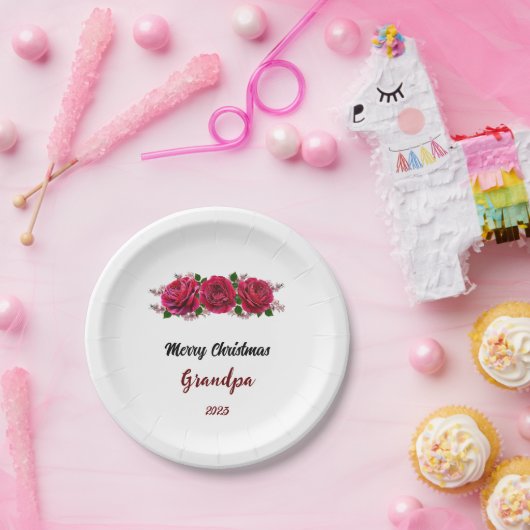 Assiettes En Carton Joyeux Noël Arbre Festif Vacances Design cadeau (Fête)