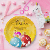 Assiettes En Carton Joyeux Noël avec des ornements Festive (Fête)