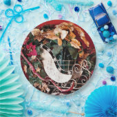 Assiettes En Carton Joyeux Noël avec Gold Sleigh (Fête)