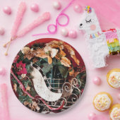 Assiettes En Carton Joyeux Noël avec Gold Sleigh (Fête)