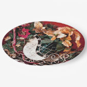 Assiettes En Carton Joyeux Noël avec Gold Sleigh (Angle)