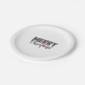 Assiettes En Carton Joyeux Noël avec le coeur (Angle)