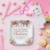 Assiettes En Carton Joyeux Noël baies d'hiver Plaques en papier (Fête)