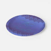 Assiettes En Carton Joyeux Noël bleu (Angle)