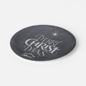 Assiettes En Carton Joyeux Noël Calligraphie Religieuse Chalkboard (Angle)