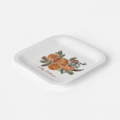 Assiettes En Carton Joyeux Noël Citrus Pine Russe Vacances (Angulaire)