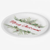 Assiettes En Carton Joyeux Noël Classique hiver Voeux de Noël (Angle)