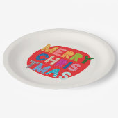 Assiettes En Carton Joyeux Noël-Colorful Fête Fournitures (Angle)