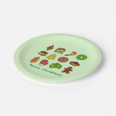 Assiettes En Carton Joyeux Noël Cookies Noël Cuisine de Noël (Angle)