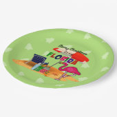 Assiettes En Carton Joyeux Noël de Floride, coloré (Angle)
