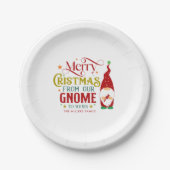 Assiettes En Carton Joyeux Noël De Notre Gnome À Votre (Devant)