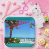 Assiettes En Carton Joyeux Noël de Vero Beach Floride Oceanfront (Fête)