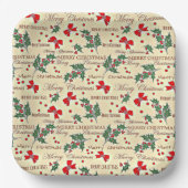 Assiettes En Carton Joyeux Noël design (Recto)