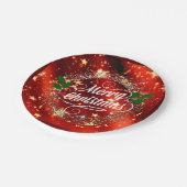 Assiettes En Carton Joyeux Noël, design de vacances coloré (Angle)