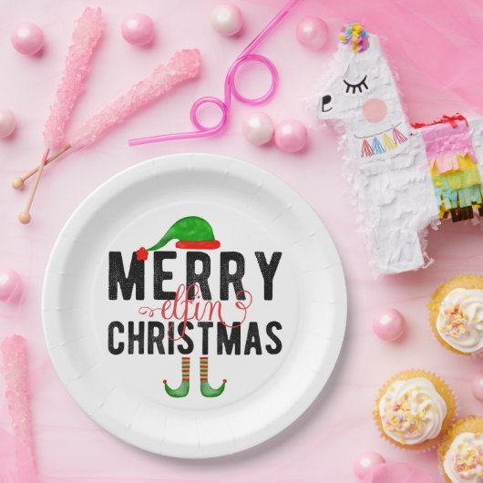 Assiettes En Carton Joyeux Noël Elfin (Fête)