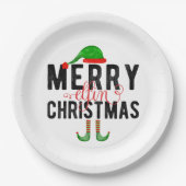 Assiettes En Carton Joyeux Noël Elfin (Devant)