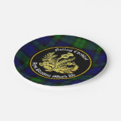 Assiettes En Carton Joyeux Noël et bonne année écossais (Angle)